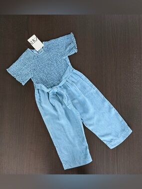 Zara Toddler Jumpsuit with Waist Tie